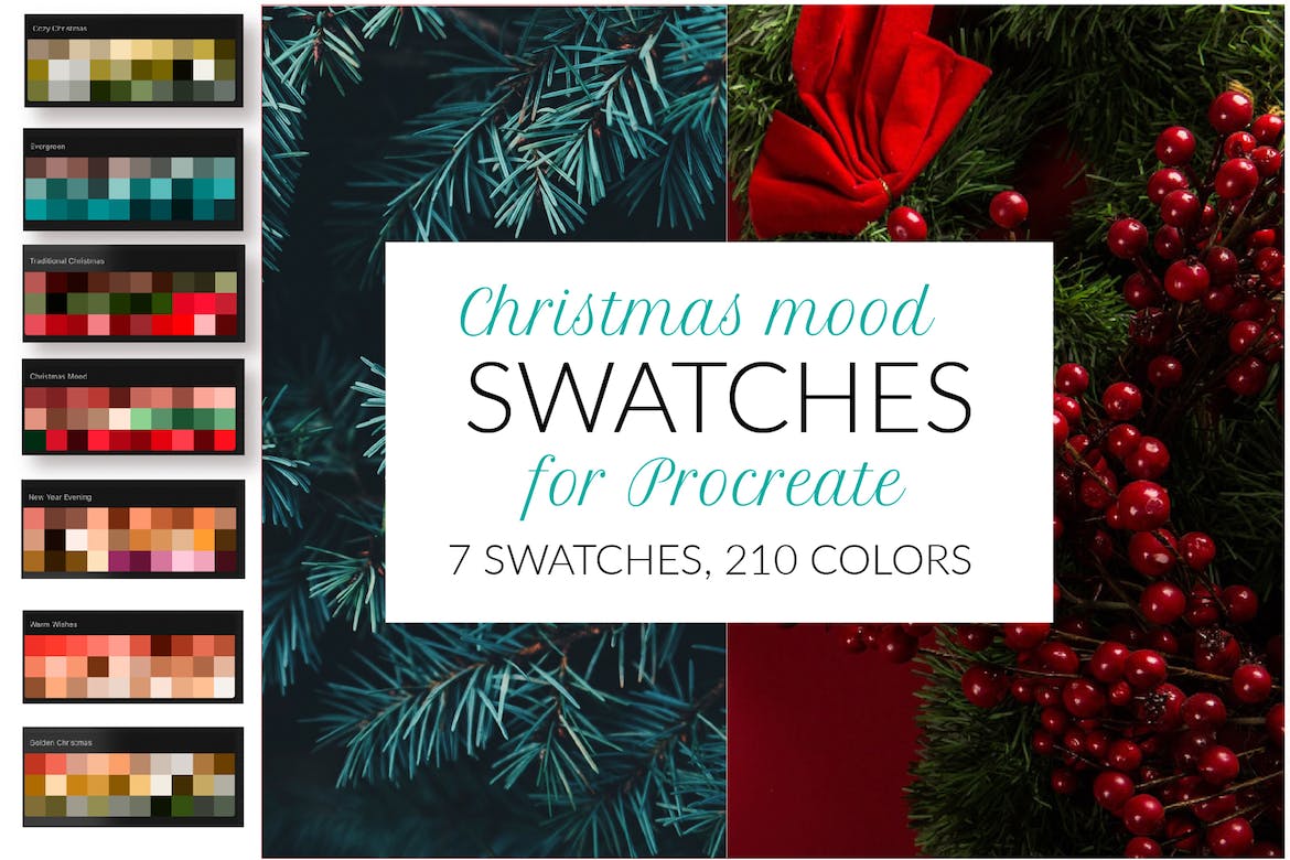 Christmas Mood Color Palette Swatches